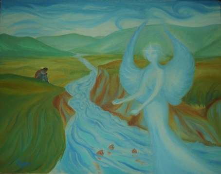 Fishes and Wishes Oil on Canvas 12"x16"