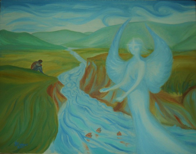 Fishes and Wishes Oil on Canvas 12"x16"