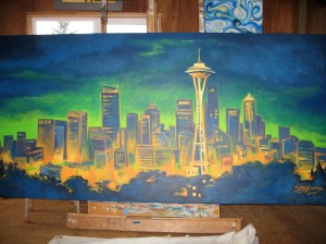 9 feet long... barely fits! 