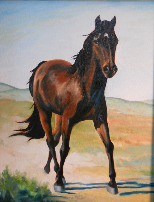 Almost done, but for the dust.  I'll have to wait for it to dry so I can glaze that dusty over her legs.