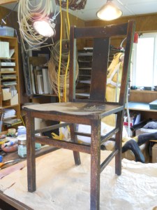 Chair as is.  Too ordinary.