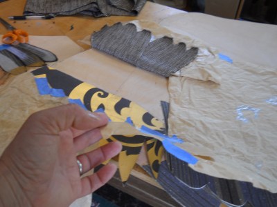 Masking off areas I don't want glue all over.