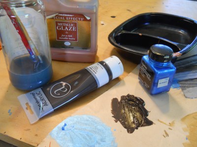 Not exactly fabric paints, but that never stopped me before.