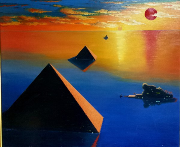 Keepers of the Runway. Oil on Masonite board. 1984